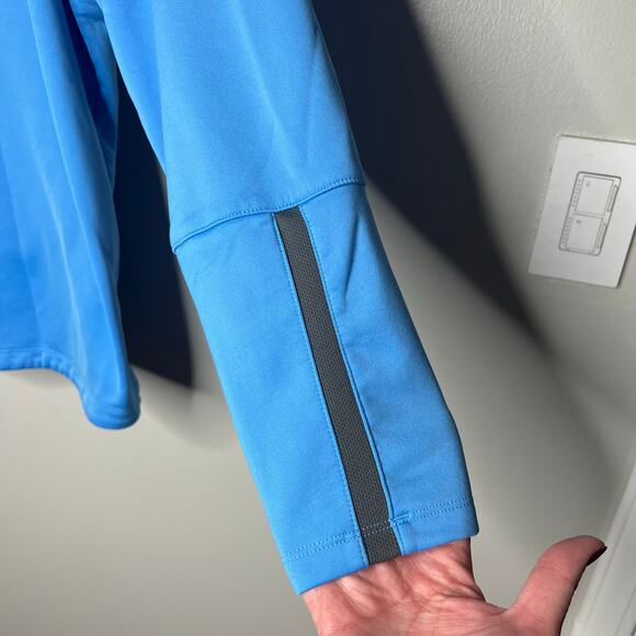 Nike Golf 1/4 Zip Pullover Fleece Mock Neck Therma Fit Blue Men's Size Medium - Picture 8 of 11